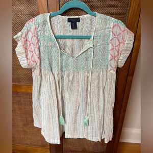 Rachel Roy Embroidered Boho top